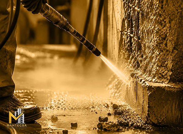 اجرای تخریب بتن با واترجت با مهتکسا